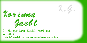 korinna gaebl business card